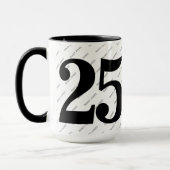 Jouw naam Patroon - zwart-wit - Vet 25 Mok (Links)