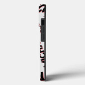 Jouw naam patroonmonogram roos kleurenschaduw Case-Mate iPhone case (Achterkant / Links)