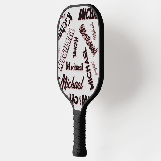 Jouw naam patroonmonogram roos kleurenschaduw pickleball paddle (Links)