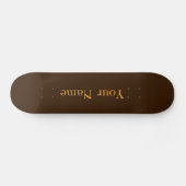 Jouw naam Personaliseer Brown Skateboard (Horizontaal)