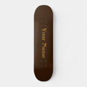 Jouw naam Personaliseer Brown Skateboard (Voorkant)