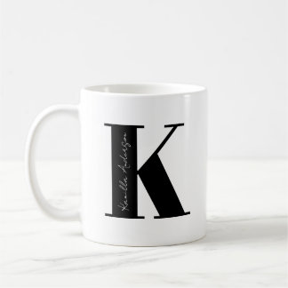 Jouw naam personaliseren Begin met Letter K Koffiemok