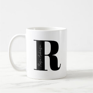 Jouw naam personaliseren Begin met letter R Koffiemok