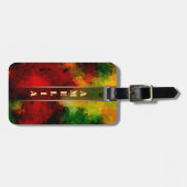 Jouw naam, personaliseren, initialen, abstract bagagelabel (Voorkant horizontaal)