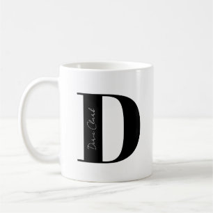 Jouw naam personaliseren Start met D Koffiemok