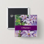 Jouw naam pin vierkante button 5,1 cm (Voorkant /achterkant)