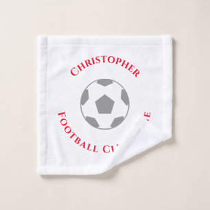 Jouw naam Plus Football Club Naam Washandje