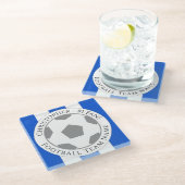 Jouw naam plus Football Team Name Glass Onderzette Glazen Onderzetter (Schuin)