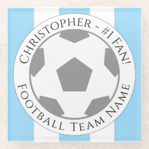 Jouw naam plus Football Team Name Glass Onderzette Glazen Onderzetter