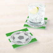 Jouw naam plus Football Team Name Glass Onderzette Glazen Onderzetter (Schuin)