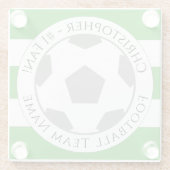 Jouw naam plus Football Team Name Glass Onderzette Glazen Onderzetter (Achterkant)