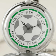 Jouw naam plus Football Team Name Pocket Watch