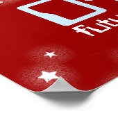 Jouw naam raketruimtejongens rood poster (Hoek)