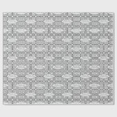 Jouw naam Retro kerstschaduwen van grijze MCM Cadeaupapier (Vlak)