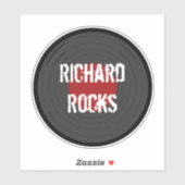 Jouw naam Rocks Vinyl Rock N Roll Record Sticker (Vel)