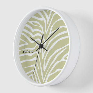 Jouw naam Sage Green Zebra Elke kleur Dierenprint