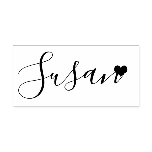 Jouw naam schattig script handtekening 	rubberstempel (Afrduk)