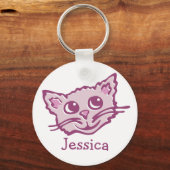 Jouw naam schattige kinder katroze sleutelhanger (Voorkant)
