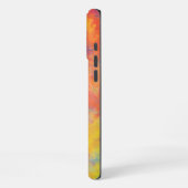 Jouw naam Spring Tulip Waterverf Abstract iPhone Hoesje (Linkerkant)