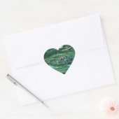 Jouw Naam Sticker Agate Groen Goud Glitters Marmer (Envelop)