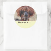 Jouw naam-Sticker toevoegen Ronde Sticker (Tas)