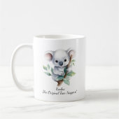 Jouw naam tekst, koala's - originele boomknuffelaa koffiemok (Links)