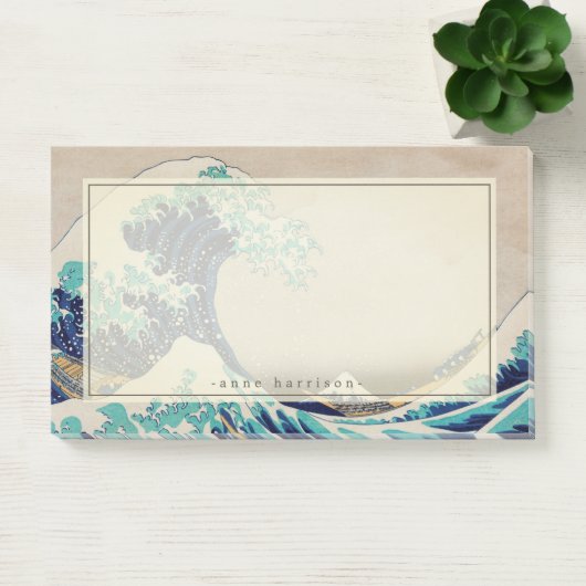 Jouw naam The Great Wave Japans Woodblock Post-it® Notes (Kantoor)