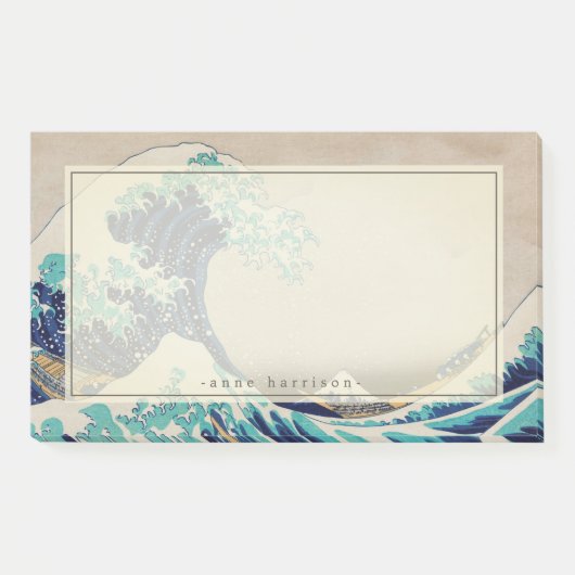 Jouw naam The Great Wave Japans Woodblock Post-it® Notes (Voorkant)