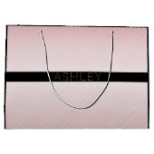 Jouw naam | Thin Roos Ombre & White Stripes Groot Cadeauzakje (Achterkant)