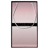 Jouw naam | Thin Roos Ombre & White Stripes Klein Cadeauzakje (Achterkant)