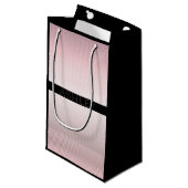 Jouw naam | Thin Roos Ombre & White Stripes Klein Cadeauzakje (Voorkant Gekanteld)