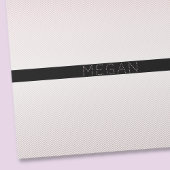 Jouw naam | Thin White en Sublte Roos Ombre Stripe Cadeaupapier