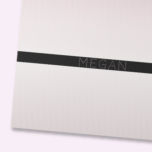 Jouw naam | Thin White en Sublte Roos Ombre Stripe Cadeaupapier