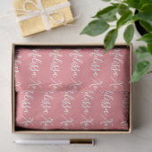 Jouw naam tissuepapier - roze (Geschenk)