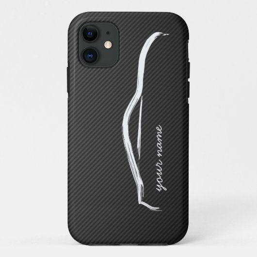 jouw naam toevoegen - 350Z White Silhouette Logo Case-Mate iPhone Case (Achterkant)