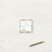 Jouw naam toevoegen | Abstract cirkelpatroon Post-it® Notes (Op bureau)