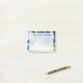 Jouw naam toevoegen | Abstract terrein - blauw Post-it® Notes (Op bureau)