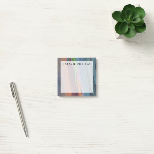Jouw naam toevoegen | Abstract van regenbooggbomen Post-it® Notes (Kantoor)
