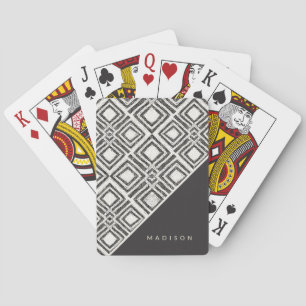 Jouw naam toevoegen Afrikaans Wilde Patroon Pokerkaarten
