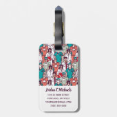 Jouw naam toevoegen | Arts- en chirurgische patroo Bagagelabel (Achterkant verticaal)