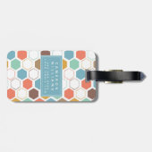 Jouw naam toevoegen | Bee Hive Module Patroon Bagagelabel (Achterkant horizontaal)