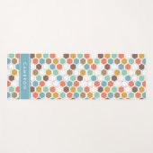 Jouw naam toevoegen | Bee Hive Module Patroon Yogamat (Voorkant (horizontaal))