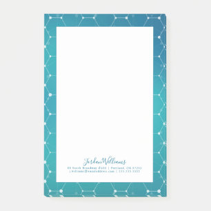 Jouw naam toevoegen   Blauw Blauwgroen DNA-patroon Post-it® Notes