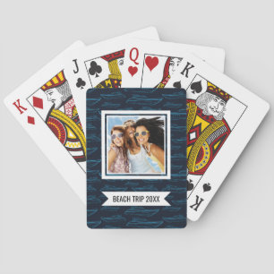 Jouw naam toevoegen Blauw jacht Patroon Pokerkaarten