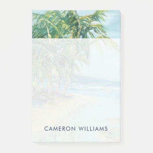 Jouw naam toevoegen | Blauwe kuststrook Post-it® Notes (Voorkant)