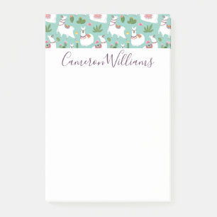 Jouw naam toevoegen Blauwgroen patroon met luido Post-it® Notes