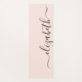 Jouw naam toevoegen | Blush roze handschrift Yogamat (Achterkant)