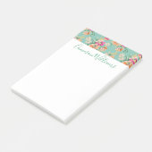 Jouw naam toevoegen | Bright Sketch Floral Pattern Post-it® Notes (Schuin)