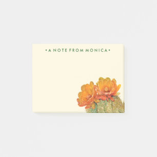 Jouw naam toevoegen Cactus Oranje bloesems Post-it® Notes