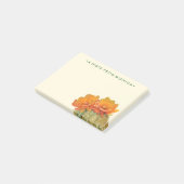 Jouw naam toevoegen | Cactus Oranje bloesems Post-it® Notes (Schuin)
